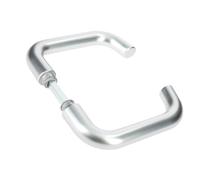 Vachette BERCY Door Handle Set of Crutches (No Plate) for Doors Thickness 30 to 48 mm Corrosion Resistant Aluminium Square 7 mm Silver Finish