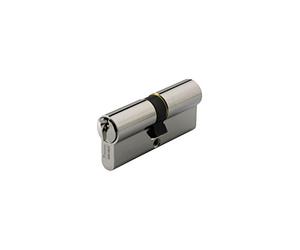 Vachette First Mechanical Door Lock Cylinder - Double Entry 30 x 30 mm - Secure 5 Pin Mechanism - 3 Keys - Easy Installation - Brass Finish
