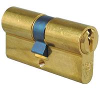 Vachette First Mechanical Door Lock Cylinder - Double Entry 30 x 50 mm - Secure 5 Pin Mechanism - 3 Keys - Easy Installation - Brass Finish