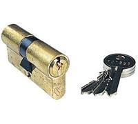 Vachette First Mechanical Door Lock Cylinder - Double Entry 30 x 90mm - 5 Locking Pin Mechanism - 3 Keys - Easy Installation - Brass Finish