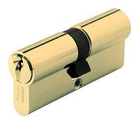 Vachette First Mechanical Door Lock Cylinder - Double Entry 35 x 45 mm - Secure 5 Pin Mechanism - 3 Keys - Easy Installation - Brass Finish