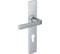 Vachette KAZA Door Handle Set on Plate - Cane Spout Version for Kitchen and Living Room Door Spacing 195 mm - Durable Aluminium Material - Anodinox Finish