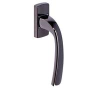 Vachette MUZE Set of Window Handles on Platinum Block - Indexing 90° - Distance 43 mm - Invisible Fastening, Screws Included - Durable Aluminium Material - 5 Year Guarantee - Black Diamond Finish