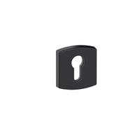 Vachette Set of Key I Muze Rosettes for Cylinder Entry Door - Diameter 52 mm and Invisible Attachment - Corrosion Resistant Zamak Material - 10 Year Guarantee - Matte Black Onyx Finish