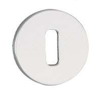 Vachette Set of Round Rosettes Ø48 mm Riviera, Bercy, Golf, Orca, Paraph - Key L for Bedroom and Office Door - Invisible Attachment - Aluminium - 10 Year Guarantee - Silver Finish