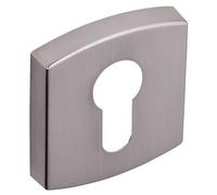 Vachette Set of Square Rosettes Ø 52 mm Rosettes Muze, Artis, Sculpt - Key I for Front Door - Invisible Attachment - Made of Durable Aluminium - Platinum Finish