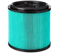 Vacmaster 951316 Official Universal HEPA H13 Cartridge Filter for 15-60L Wet & Dry Vacuum Cleaners and Dust Extractors, Green - Dry Use Only