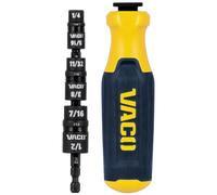 VACO VAC1070 Impact Driver, 7-in-1 SAE Multi-Bit Impact Flip Socket with Handle, 6 Easy-to-Identify Hex Driver Sizes and 1/4-Inch Bit Holder