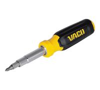 VACO VAC1110 11-in-1 Multi-Bit Screwdriver Set, 8 Phillips, Slotted, Square, Torx Screwdriver Tips and 3 Nut Driver Sizes, Comfort Grip Handle