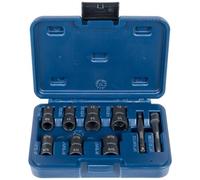 VACO VAC4092 2-in-1 Impact Flip Socket Set, 1/4-Inch Drive, 6-Point, 14 SAE and Metric Sizes, 7 Sockets, 2 Nested Adapters and Case, 9-Piece