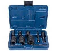 VACO VAC4100 10-Piece 2-in-1 Impact Flip Socket Set with Case, Adapter, Extension, Ratchet, 6 Sockets, 12 SAE Sizes for 1/4 and 3/8-Inch Drives
