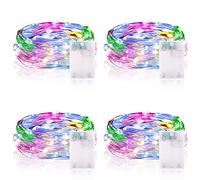 Vacoulery Fairy Lights, 2M 20LED Battery Operated Led String Lights with Timer for Valentines Day Decoration, Bedroom, Wedding Decoration - 4 Packs