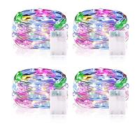 Vacoulery Fairy Lights Battery with Timer, 5m 50 LED Micro Wire Fairy String Lights with Timer Indoor Outdoor Lighting, Bedroom, Wedding Decor, Birthday Party Decoration
