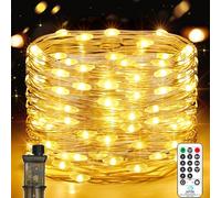 Vacoulery Fairy Lights Mains Powered, 18M 150LEDs Fairy Lights Plug in Waterproof String Light with Remote Timer, Garden Lights Mains Powered for Indoor Outdoor Party Wedding Christmas Decorations