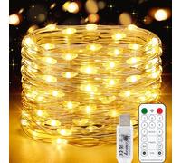Vacoulery Fairy Lights Plug in, 15M USB Fairy Lights with 8 Modes Waterproof Indoor Copper String Lights Remote Control Timer String Lights for Bedroom Party Wedding Christmas Decoration