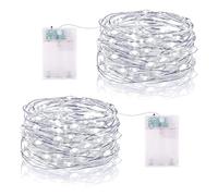 Vacoulery Fairy String Lights Battery Operated, 5m 50 LED Battery Operated String Lights Copper Wire Light for Bedroom Jar Glasses Home Wedding Party Patio Lighting Decoration