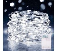 Vacoulery LED Fairy Lights Battery Operated, 5m 50 LED String Lights with Timer Waterproof Copper Wire Light for Indoor Bedroom Garden Jars Wedding Party Festival Camping