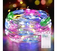Vacoulery LED Fairy Lights Battery Operated, 5m 50 LED String Lights with Timer Waterproof Copper Wire Light for Indoor Bedroom Garden Jars Wedding Party Festival Camping (1 Pack, Multicolor)