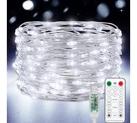 Vacoulery USB Fairy Lights, 100 LED 8 Lighting Modes Twinkle Fairy String Lights Waterproof with Remote Timer USB String Lights for Indoor Outdoor Garden Party Wedding Christmas Decoration