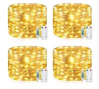 Vacoulery USB Fairy String Light, 15M 150Leds Silver Wire Lights with 8 Lighting Modes Remote Control USB Powered Led Fairy Lights with Timer for Bedroom Halloween Christmas Decoration