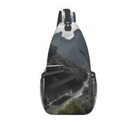 VACSAX Cross Chest Bag for Women Men Crossbody Bag Small Sling Bag Arrow Feather Dream Sling Backpack for Travel Hiking, Architecture Mountains, One Size