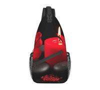 VACSAX Cross Chest Bag for Women Men Crossbody Bag Small Sling Bag Arrow Feather Dream Sling Backpack for Travel Hiking, Aromatic Red Candles, One Size, Daypack Backpacks