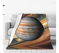 vacsAX Jupiter Landscape Flannel Bed Throws Blanket - Air Conditioning All Season Fuzzy Plush Blanket for Warmth,Ideal for Kids,Pets