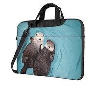 VACSAX Laptop Bag Laptop Briefcase Otters Holding Hands Print Laptop Case Business Office Work Computer Bag