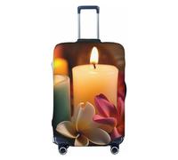 Vacsax Luggage Cover Washable Suitcase Cover Anti-Scratch Suitcase Protector With Concealed Zippers Aromatic Candles Travel Luggage Covers Fit 18-32 Inch Luggage, Black, S