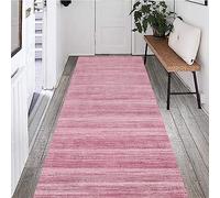 VACSAX Pink Runner Rug for Hallway,Contemporary Carpet Runner 1m/150cm/2m/250cm/3m/350cm/4m/450cm/5m/550cm/6m Long Carpets for Hall Kitchen Balcony Laundry Room (Size : 70×200cm/2.3ft×6.6ft)