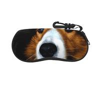 VACSAX Sunglasses Case Shetland Sheepdog Print Eyeglass Case Bag Cute Sunglasses Soft Case Travel Glasses Bag