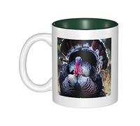 VACSAX Thanksgiving Turkey Print Coffee Mugs Ceramic Coffee Cups Porcelain Tea Mug for Gift Home Office