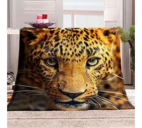 VACSAX Throw Blanket 3D Animal Cheetah Design Bed Blanket, Blankets And Throws 80x100Cm Printed Throw Blanket For Kids Boys Adults, Soft Flannel Warm Microfiber Sport Bedding For Bed Couch
