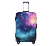 Vacsax Travel Luggage Cover Washable Suitcase Cover Anti-Scratch Suitcase Protector With Concealed Zippers Cool Star River Luggage Covers Fit 18-32 Inch Luggage, Black, M