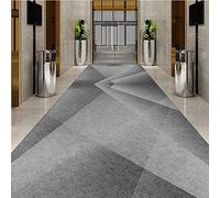 VACSAX Very Long Hallway Hall Runner Narrow Rugs, Soft Durable Floor Mas with Non Slip Backing, 100cm 1.5m 2m 250cm 300cm 4m 5m 6m Extra Long Carpet for Bedroom - Grey (Size : 60×450cm/2ft×14.8ft)