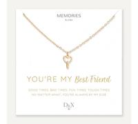 Vacso Trading Gold Coated Beaded Bracelet or Necklace - Best Friends Jewelry Gift - Stretch Stainless Steel Friendship - Heart Charm - Birthday for Bestie, BFF, Soul Sister (Friend Necklace)