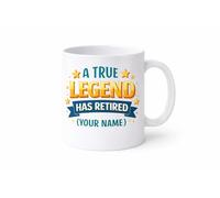 Vacso Trading Personalised Retirement Mug - A True Legend Has Retired - Custom Name Ceramic Mug - Funny Retirement Gift for Men & Women