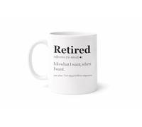 Vacso Trading Retired Definition Mug - Funny Retirement Gift - 11oz Ceramic Mug for Retirees, Colleagues, Men & Women