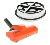 Vacspare Airo Brush Turbo Floor Tool & 12" Round Filter Set for Numatic Vacuum Cleaners (Henry, Hetty, Basil, George, James, Charles, Harry Etc,)