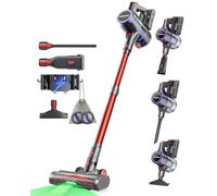 VACTechPro F02 Ultra Cordless Vacuum Cleaner, 50KPa/600W/70min Stick Vacuum | Wall-mounted Charging, Removable Battery, Anti-Tangled Handheld Vacuum, 1.5L Dustbin, for Hardwood Pet Hair Carpet Home