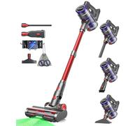 VACTechPro V15 Ultra Cordless Vacuum Cleaner, 48KPa 550W Stick Vacuum with 1.5L Dustbin, Up to 70 Mins Runtime, Green Led, Anti-tangle, Lightweight Vacuums for Hardwood Floor Carpet Car Pet Hair