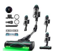 Vactidy V15 Cordless Vacuum Cleaner with Mopping, 65kPa Powerful Suction, 60min Runtime, Flexible Tube, GreenEye Tech, Wall Mount Charging, Anti-Tangle Stick Vacuum for Pet Hair, Carpets EU