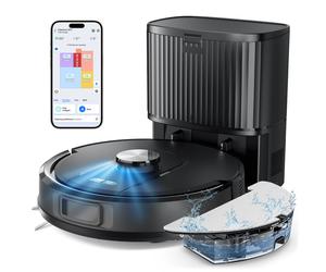 Vactidy W11 Self-Emptying Robot Vacuum Cleaner with Mop, Laser Navigation, Up to 60 Days of Hands-Free Cleaning, 180 Mins Runtime, Strong 8000Pa Suction for Floors, Carpets, and Pet Hair