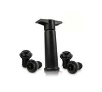 Vacu Vin Black Pump with Wine Saver Stoppers - Keeps Wine Fresh for up to 10 Days (Black).