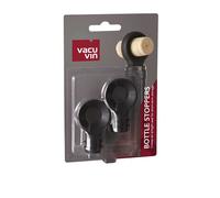 Vacu Vin Bottle Stopper Set of 2 Black, 5x1x1 cm