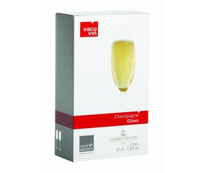 Vacu Vin Champagne Wine Glass, (21 cl / 7.25 oz) - Set of 2