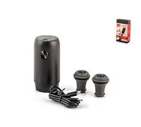 Vacu Vin Electric Wine Saver - With 2 Stoppers, Rechargeable Vacuum Stopper, Ideal for Preserving Up to 40 Bottles, Perfect for Home, Kitchen and Any Occasion - Includes Gift Box