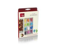 Vacu Vin Glass Markers Party People Set - 12 Unique, Colorful Drink Identifiers - Suction-Based Wine Glass Charms for Parties and Events - Fun & Reusable Drink Markers