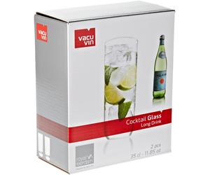 Vacu Vin Long Drink Cocktail Glass, (35 cl / 11.85 oz) - Set of 2