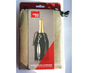 Vacu Vin Rapid Active Wine Cooler For Champagne and White Wine - Platinum